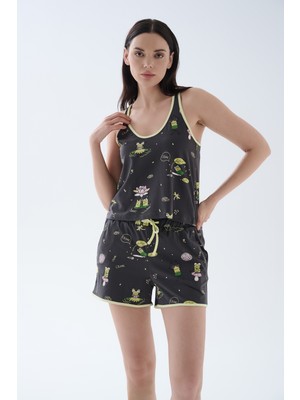 Hays Kadın Pamuklu Ince Askılı Atlet Pijama Üstü
