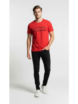 Maxi Modena Erkek Minimal Logo Detaylı Modern Günlük T-Shirt