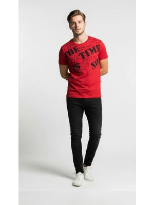 Maxi Modena Erkek Grafik Yazı Baskılı Sokak Stil T-Shirt
