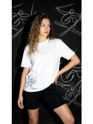 Hoxie Unisex Düz Renk kayak Dijital Baskılı Bisiklet Yaka Basic Tişört