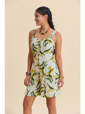 Los Banditos Ince Askılı Düğme Detaylı Yazlık Tulum