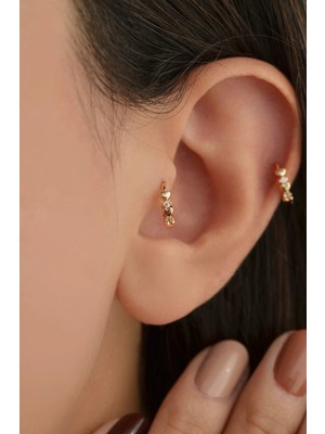 Sacce Scarves & Accessories Kalpli Halka Piercing Tragus Helix Kıkırdak Küpesi
