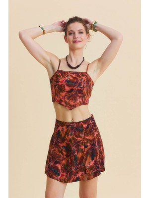 Los Banditos Ayarlanabilir Askılı Sırtı Lastikli Crop Bluz