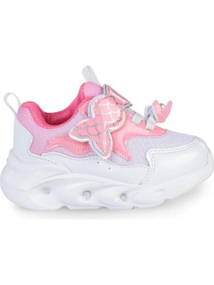 Cool Aria-Bebe 22/25 Cırtlı Anatomik Comfort Işıklı Taban Sneaker Spor Ayakkabı