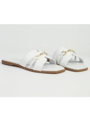 Pierre Cardin PC-55740 Kadın Düz Ince Taban Küt Burunlu Terlik