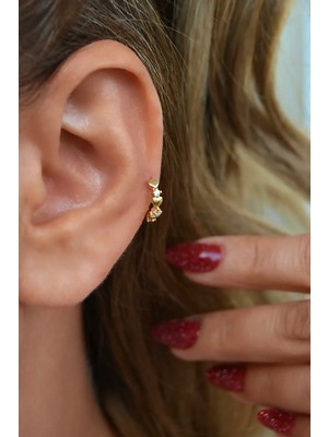 Sacce Scarves & Accessories Kalpli Halka Piercing Tragus Helix Kıkırdak Küpesi