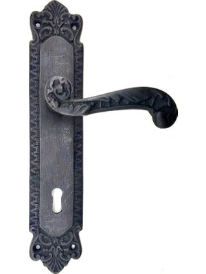 Marsilyan Eco Lounge Antika Tarz Dekoratif Pirinç Sultan Banyo Kapı Kolu - 270X54MM, Oksit