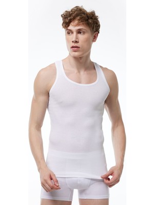 Malabadi Erkek Beyaz %100 Pamuk Yazlık Fileli Atlet 081 1M081