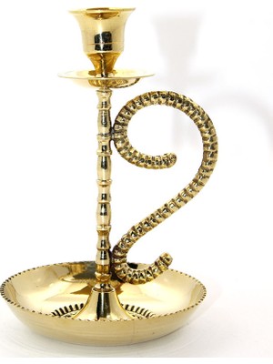 Marsilyan Tekli Pirinç Şamdan Model 1