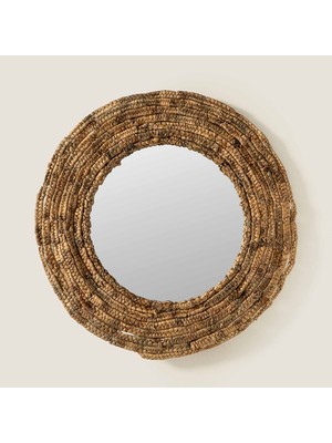 Chakra Jaryan Yuvarlak Ayna Natural