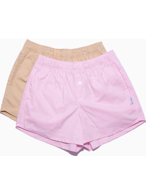 Paul Kenzie 2'li Ev Şort - Chill Space Collection - Milkshake