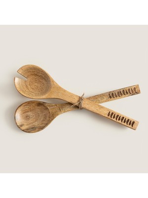 Chakra Oliva Salata Servis Seti Natural