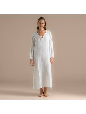 Chakra Sama Elbıse Beyaz