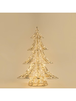 Chakra Ulu LED Işıklı Ağaç Dekor 122 cm Altın