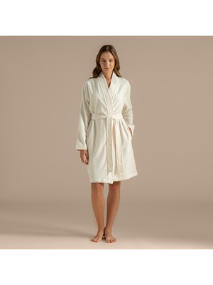 Chakra Lıkya Kadın Bornoz Ekru