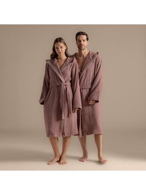 Chakra Nare Unısex Bornoz Küllü Gül