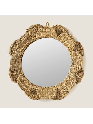 Chakra Floya Yuvarlak Ayna Natural