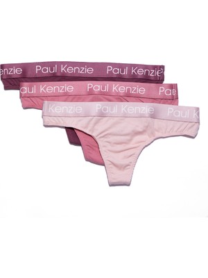 Paul Kenzie 3'lü Kadın String Külot - Rainbow 6