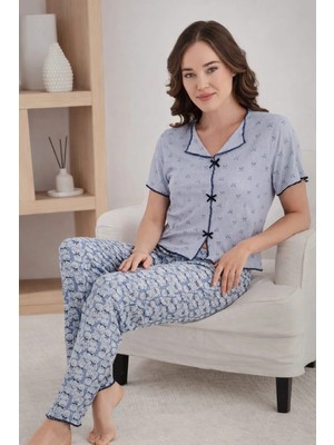 Pemilo Kadın 1935-3 Kısa Kol Oslo Pijama Takımı