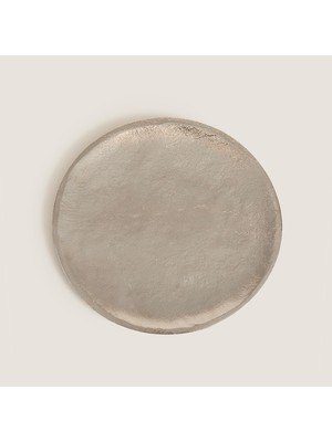 Chakra Pearl Dekoratif Tabak 30 cm Gümüş