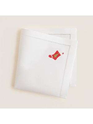 Chakra Volante Nakıslı Peçete 40X40 cm Beyaz