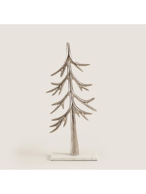 Chakra Glossy Dekoratif Obje 20.5X7.8X49.5 cm Gümüş