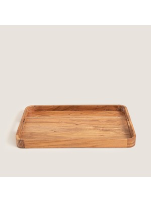 Chakra Woodsy Ahşap Tepsi 40X28X4CM Natural