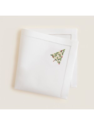 Chakra Chrıstmas Tree Peçete 40X40 cm Beyaz