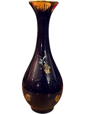 Fransız Limoges Porselen El Boyama Vazo 19 cm Yüksekliğinde