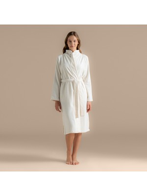 Chakra Sakura Kadın Bornoz Ekru