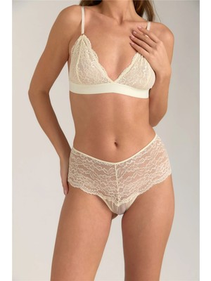 Lovely Things Karen Dantelli Brazilian Külot - Ekru