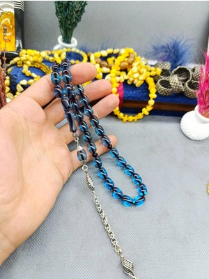 PAR Mavi Ateş Kehribar Tesbih – Özel Işçilik