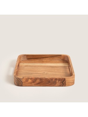 Chakra Woodsy Ahşap Tepsi 25.5X25.5X4CM Natural