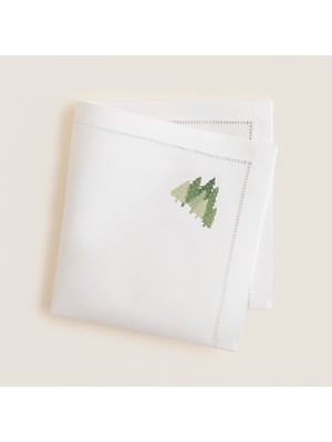 Chakra Tress Nakıslı Peçete 40X40 cm Beyaz