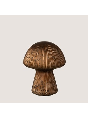 Chakra Bigo Ledli Mantar Dekor Koyu Kahve