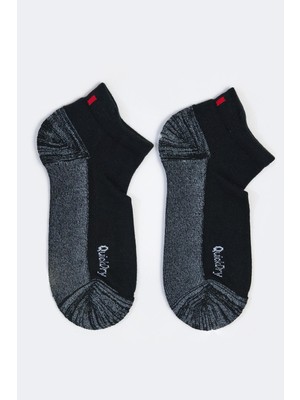 Katia & Bony 2'li Paket Erkek Golf Patik Çorap Siyah/siyah