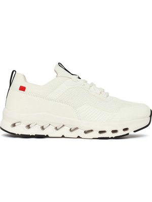Derimod Zero Kadın Beyaz Kalın Tabanlı Bağcıklı Kumaş Sneaker 26PFE49566F
