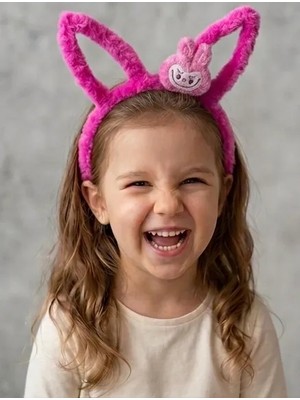 Sweet Twins Accessories Labubu Tavşan Kulaklı Peluş Kız Çocuk Tacı