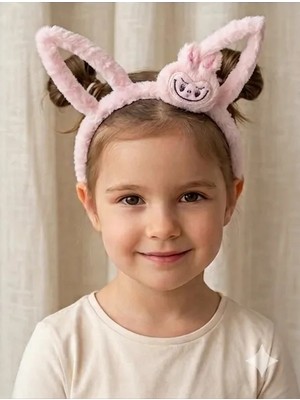 Sweet Twins Accessories Labubu Tavşan Kulaklı Peluş Kız Çocuk Tacı