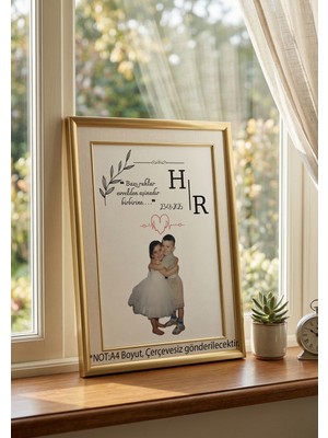 Atelier Baskı Kişiye Özel Fotoğraflı A4 Poster - "bazı Ruhlar Evvelden Aşinadır" Temalı Dekoratif Baskı