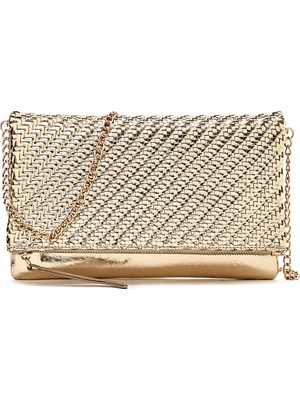 Derimod Kadın Altın Zincir Askılı Örgülü Portföy Çanta 26PBD290729