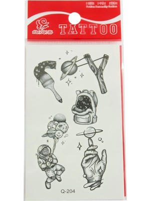 Marsilyan Astronot Tattoo Dövme Sticker