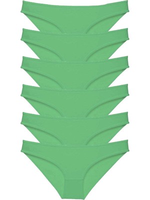 Marsilyan 6 Adet Süper Eko Set Likralı Kadın Slip Külot Yeşil