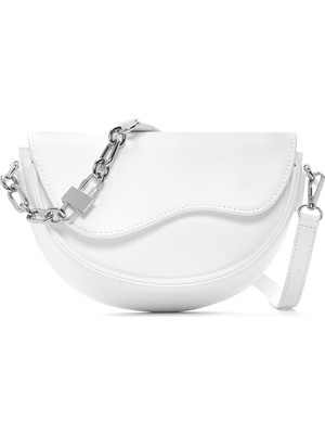 Derimod Kadın Beyaz Zincir Detaylı Omuz Çantası 26PBD290318