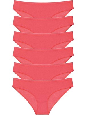 Marsilyan 6 Adet Süper Eko Set Likralı Kadın Slip Külot Fuşya