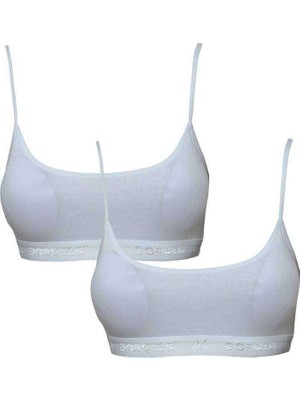 Marsilyan Pedli Ip Askılı Beyaz Büstiyer 2 Adet