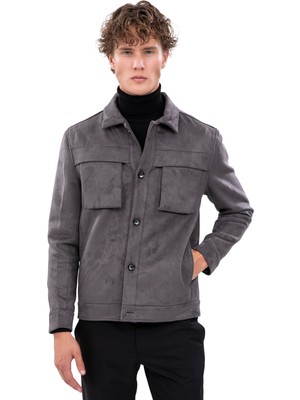 Echol Erkek Standart Fit Süet Mont