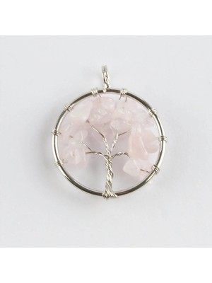 Marsilyan Pembe Kuvars Doğaltaş Kolye Ucu