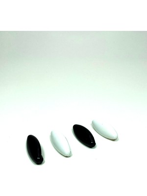 Marsilyan 4 Adet Plastik Çengelli Eşarp ve Şal Iğnesi Siyah Beyaz 4 cm