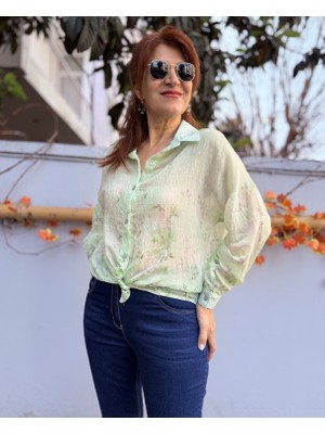 Deniz Ege Italyan Önden Bağlanabilir Gömlek Yeşil